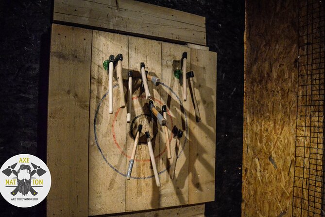 Axe Throwing Krakow in Axe Nation - best club in Poland - How Your 1.5-Hour Throwing Session Actually Plays Out