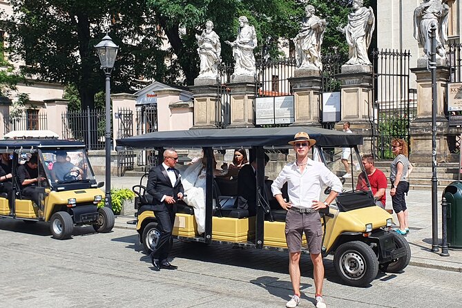 Cracow guided Full tour by Golf Cart-Family Discount - The Schindler factory exterior and the empty-chair memorial