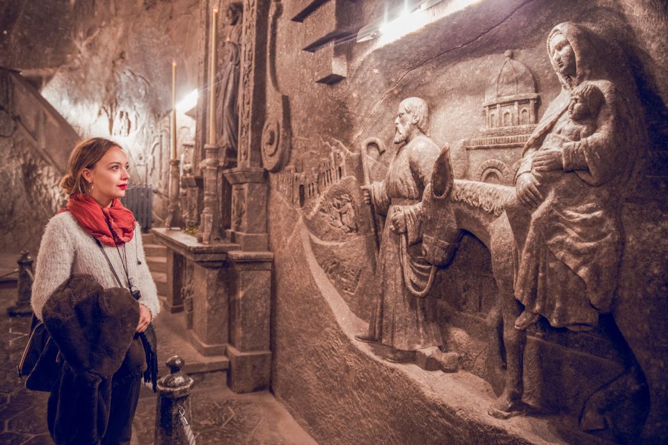 Krakow: Wieliczka Salt Mine Guided Tour - St. Kinga’s Chapel: salt-carved religion and those chandelier moments